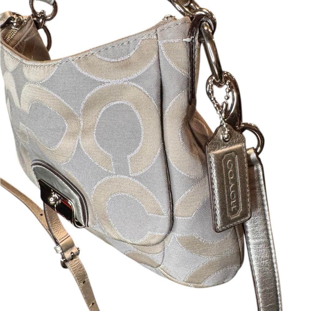 Coach Kristin Op Art Metallic East West Crossbody Bag NWT - Picture 4 of 16